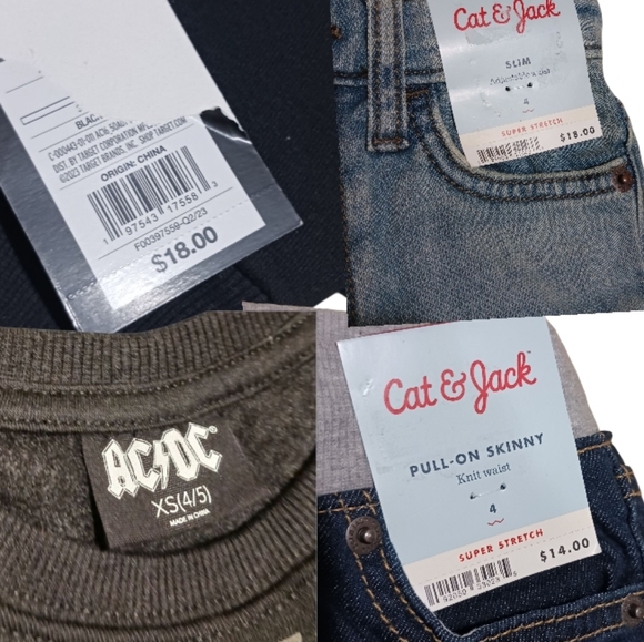 ACDC Sweatshirt & 2-Pairs Jeans Toddler Lot - Picture 10 of 11